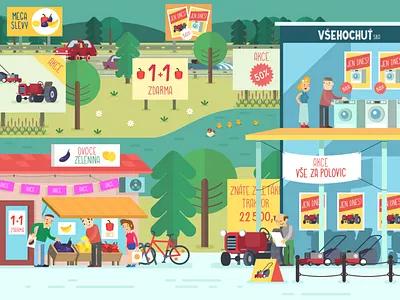 Kupi - Seznam.cz flat illustration kupi seznam vector xara