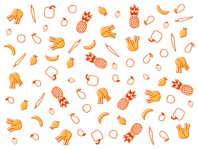 Fruit pattern color design flat fruit icon line pattern texture ui ux