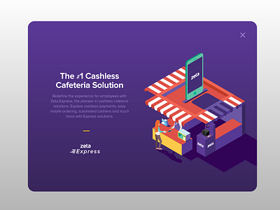 Zeta Express cafeteria card design cashless express isometric tax savings zeta