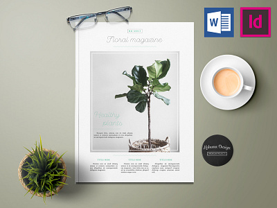 Floral Magazine adventure architecture brochure design fields floral flower kahuna magazine natural tree vector