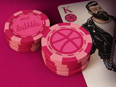 Hello Dribbble c4d card first shot game hello poker
