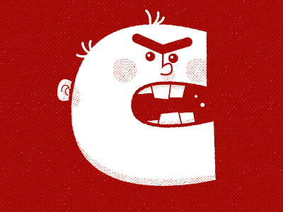 Cranky C Chap alphabet c cartoon graphic illustrator letterfaces lettering typefaces typeheads typography