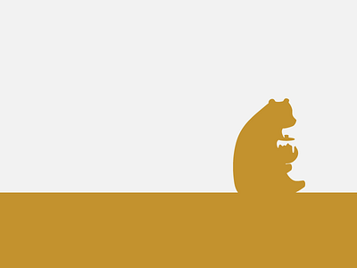Honey Bear bear bear honey gold golden bear honey honey jar honey pot jar minimal negative space pot