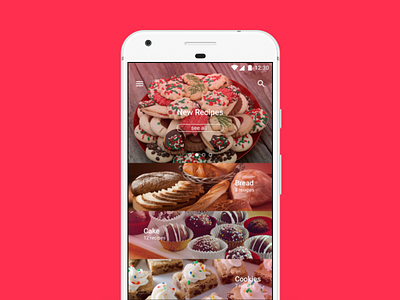 Pastry Recipe App android app bread cake cookie mobile pastry recipe ui ux