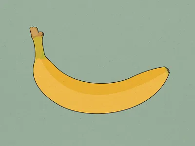 Banana banana depth drawing fruit illustration illustrator texture vector yellow