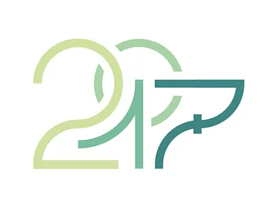 2017 - number shape study 4 2017 new year numbers