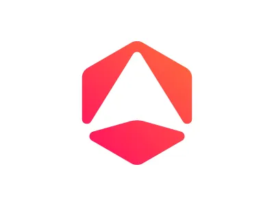 Hexagon Logo a a logo gradient hexagon logo logotype triangle
