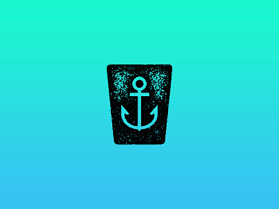 Cork And Anchor Logo Mark anchor cork design illustration logo logo mark nautical ocean stamp