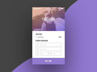 Daily UI 002 002 checkout dailyui