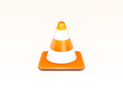 VLC Icon app icon mac icon macos icon osx icon media media player multimedia player realistic roadblock safety bolt sandor skeu skeuomorph skeuomorphism ui icon user interface icon ux icon vlc vlc player