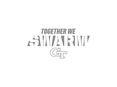 GT White Out T-shirt design that hit the cutting room floor. georgia tech gt swarm together whiteout