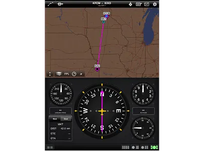 UI Exploration for Garmin Pilot ipad ui