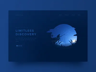 Exploration - Landing Header Illustration fishing header illustration landing ui ux