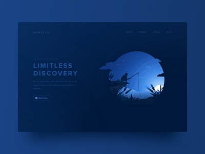 Exploration - Landing Header Illustration fishing header illustration landing ui ux