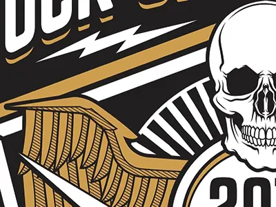 Skull Crop design illustration skull vector wings