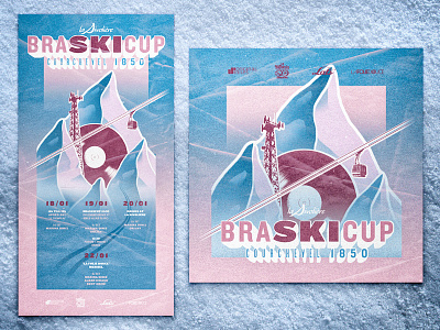 BRASKICUP. couchevel festival france french alps hotel illustration montains ski snow