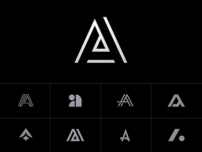 A is for Awesome a brand entertainment icon letter logo mark monogram typography