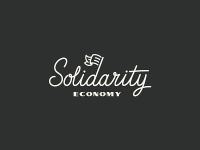 Solidarity Logo Reject branding economy flag lettering logo monogram script