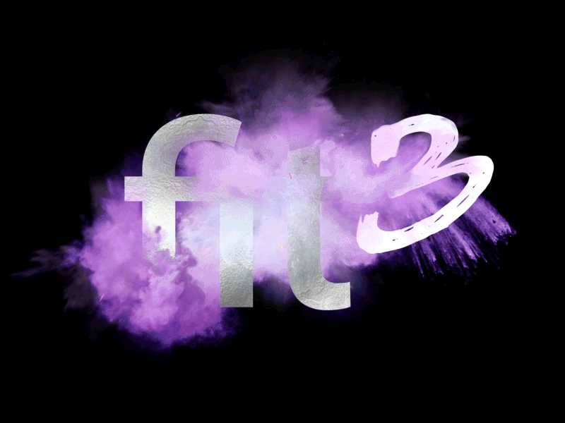 Fit3 Web Graphic explosion motion graphics patter powder purple