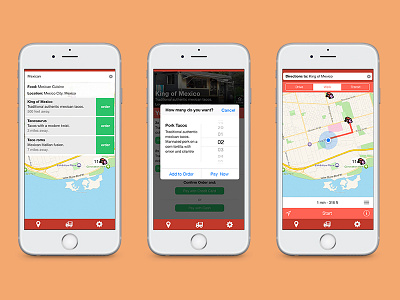 Food Truck Finder app design food food truck invision ios ui ux