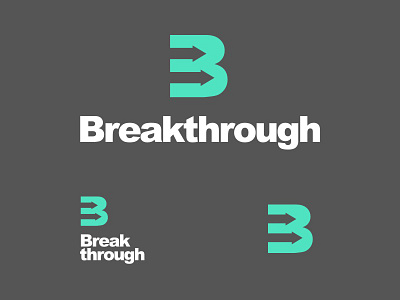 Breakthrough Logo Reversed arial arrow b breakthrough capital helvetica stacked symbol teal