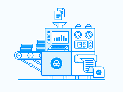 Documents Processor dashboard document illustration machine processer