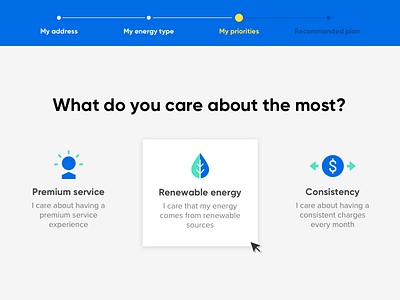 Product plan selection icon design interface ui web design