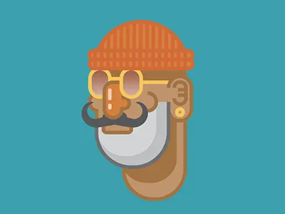 Sailor beanie beard flat illustration illustrator sailor sea