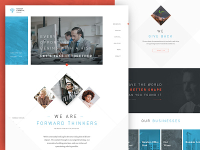 Financial Outtake diamonds din financial home page outtake typography ui web web design website