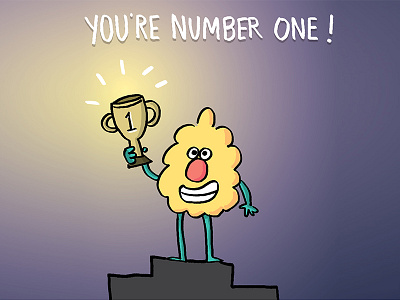 You're number one! award cartoon champion ferbils illustration trophy winner