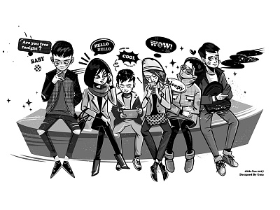 The rest of the people illustration