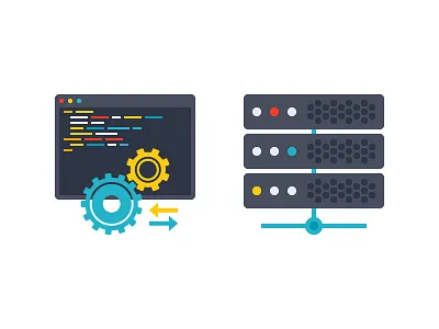 FinTech api application big data code financial technology fintech flat icon interface programming server web development