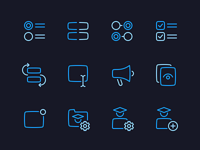 LMS icons pt.2 fantasy file icons illustration learning media minimal new outline system ui