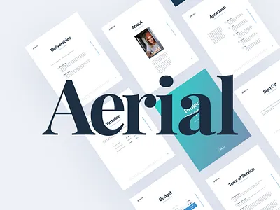 Aerial - Proposal Template download freebie freelance freelancing inquiry mockup project proposal quote resources startup template