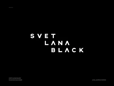 Svetlana Black lettering logo typography