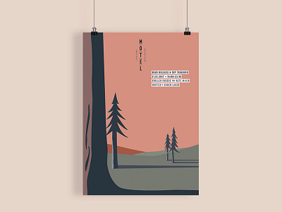 MOTEL Craft Brewery branding craft beer graphic design illustration landscape poster