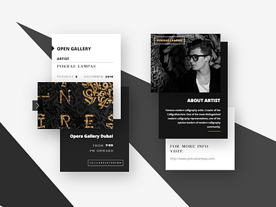 Day 12. Artist UI cards art artist calligraphy clean design interface minimal product shop ui ux web