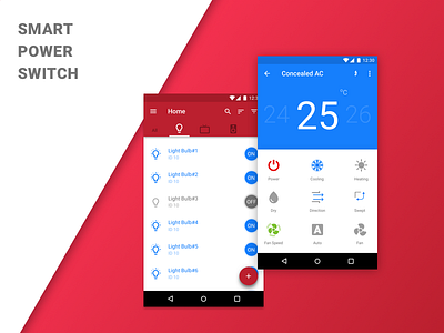 AC Control Panel - Smart Home App app google material mobile ui ux