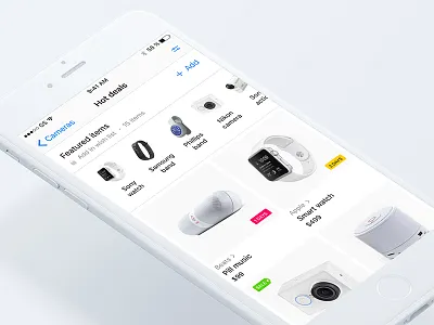 White marketplace iOS screen 💎 app application design digital interface ios guidelines market place mobile design ui user experience user interface ux