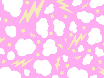 Cosmic Pattern 2 cosmic cotton candy cute kawaii lightning pattern pop space stars thunder