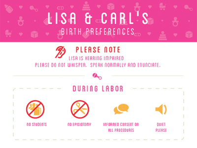 Visual Birth Plan