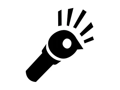 Flashlight face flashlight icon illustration light spotlight vector
