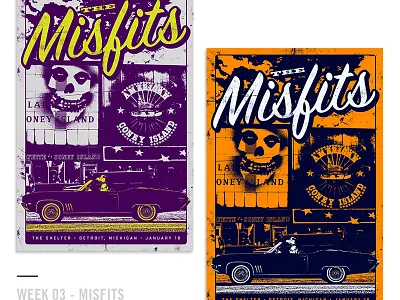 Week 3 - One Hour Poster Challenge album band concert design gig poster misfits poster punk