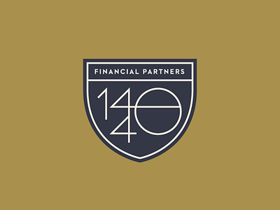 1440 Financial Partners - Option 1 1440 blue branding copper dark blue finance financial logo shield