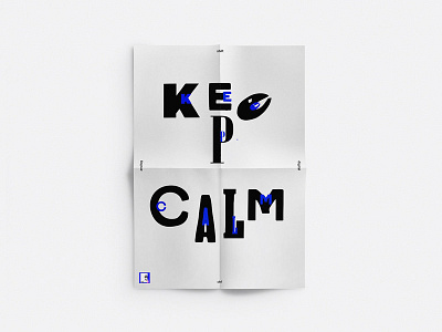 Poster analog x digital dina4 ikblue illu keep calm poster sketch typo