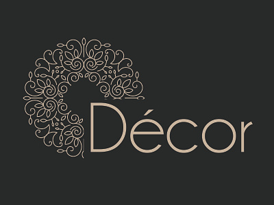 Decor gold logo mark niche ornamental premium royal