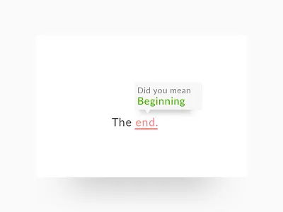 The Beginning drop shadow end presentation sketch the end