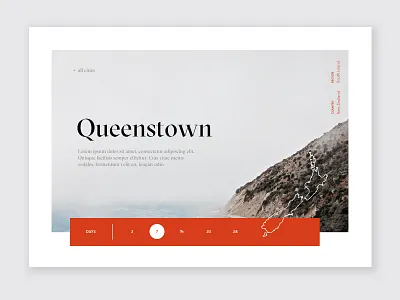 City Guides 003 city guide dailyui landing page new zealand queenstown road trip travel ui web design
