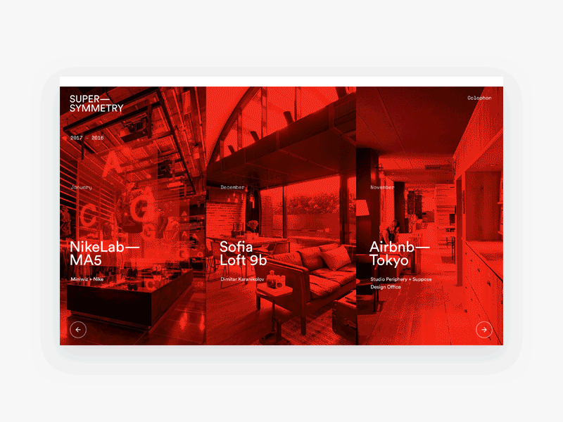 Supersymmetry angular architecture interior design single page app ui ux web design