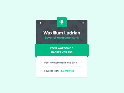 Font Awesome User Card awesome card font font awesome font awesome 5 info card profile card proxima nova proxima nova soft user
